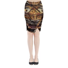 Tiger Face Midi Wrap Pencil Skirt by BangZart