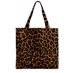 Tiger Skin Art Pattern Zipper Grocery Tote Bag by BangZart