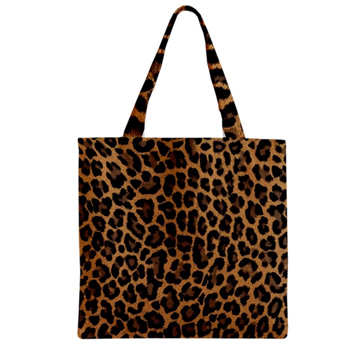 Tiger Skin Art Pattern Zipper Grocery Tote Bag