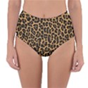 Tiger Skin Art Pattern Reversible High-Waist Bikini Bottoms View3