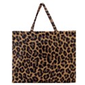 Tiger Skin Art Pattern Zipper Large Tote Bag View1