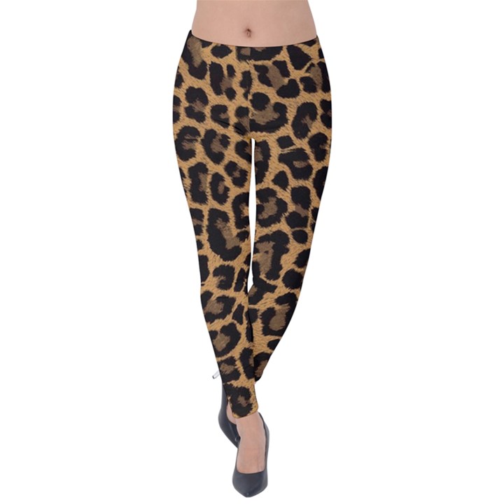 Tiger Skin Art Pattern Velvet Leggings