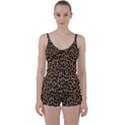 Tiger Skin Art Pattern Tie Front Two Piece Tankini View1