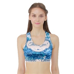 Thank You Sports Bra With Border by BangZart