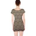 Texture Hexagon Pattern Short Sleeve Bodycon Dress View2