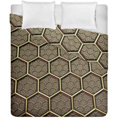 Texture Hexagon Pattern Duvet Cover Double Side (california King Size) by BangZart