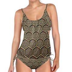 Texture Hexagon Pattern Tankini Set by BangZart