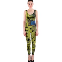 Technology Circuit Board Onepiece Catsuit by BangZart