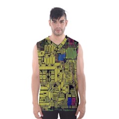 Technology Circuit Board Men s Basketball Tank Top by BangZart