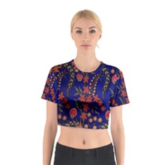 Texture Batik Fabric Cotton Crop Top by BangZart