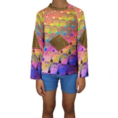 Technology Circuit Pentium Die Kids  Long Sleeve Swimwear by BangZart