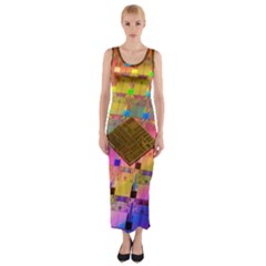 Technology Circuit Pentium Die Fitted Maxi Dress by BangZart