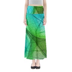 Sunlight Filtering Through Transparent Leaves Green Blue Full Length Maxi Skirt by BangZart