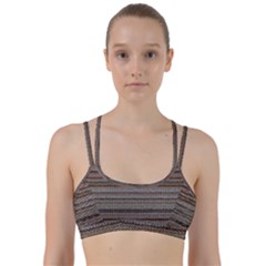 Stripy Knitted Wool Fabric Texture Line Them Up Sports Bra by BangZart