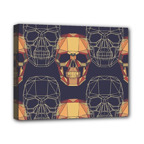 Skull Pattern Canvas 10  X 8  by BangZart