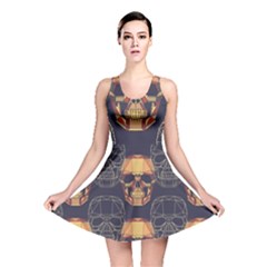 Skull Pattern Reversible Skater Dress by BangZart