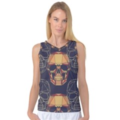 Skull Pattern Women s Basketball Tank Top by BangZart