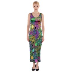 Starbursts Biploar Spring Colors Nature Fitted Maxi Dress by BangZart