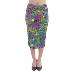 Starbursts Biploar Spring Colors Nature Midi Pencil Skirt by BangZart