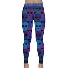 Skull Pattern Wallpaper Classic Yoga Leggings by BangZart