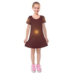 Spiral Vintage Kids  Short Sleeve Velvet Dress by BangZart