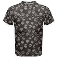 Skull Halloween Background Texture Men s Cotton Tee by BangZart