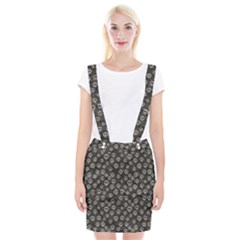 Skull Halloween Background Texture Braces Suspender Skirt