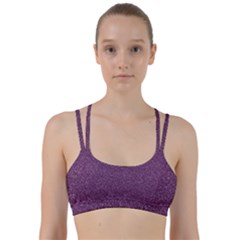 Purple Colorful Glitter Texture Pattern Line Them Up Sports Bra