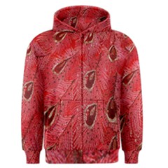 Red Peacock Floral Embroidered Long Qipao Traditional Chinese Cheongsam Mandarin Men s Zipper Hoodie by BangZart