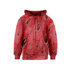 Red Peacock Floral Embroidered Long Qipao Traditional Chinese Cheongsam Mandarin Kids  Zipper Hoodie by BangZart