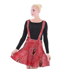 Red Peacock Floral Embroidered Long Qipao Traditional Chinese Cheongsam Mandarin Suspender Skater Skirt by BangZart