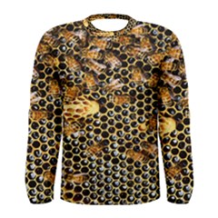 Queen Cup Honeycomb Honey Bee Men s Long Sleeve Tee by BangZart