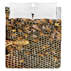 Queen Cup Honeycomb Honey Bee Duvet Cover Double Side (queen Size) by BangZart