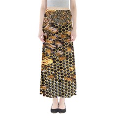 Queen Cup Honeycomb Honey Bee Full Length Maxi Skirt by BangZart