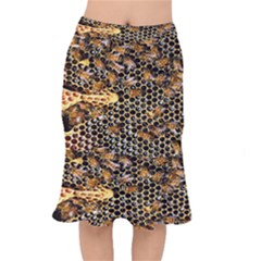 Queen Cup Honeycomb Honey Bee Mermaid Skirt by BangZart