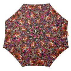 Psychedelic Flower Straight Umbrellas by BangZart