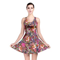 Psychedelic Flower Reversible Skater Dress by BangZart