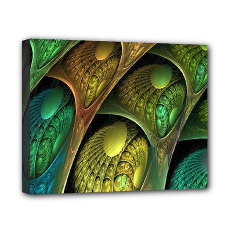 Psytrance Abstract Colored Pattern Feather Canvas 10  X 8  by BangZart