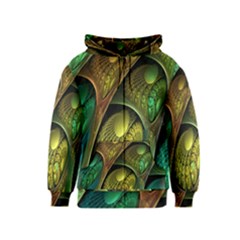 Psytrance Abstract Colored Pattern Feather Kids  Zipper Hoodie by BangZart