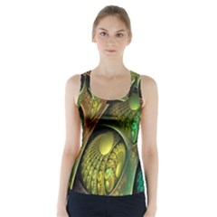 Psytrance Abstract Colored Pattern Feather Racer Back Sports Top by BangZart