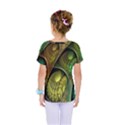 Psytrance Abstract Colored Pattern Feather Kids  One Piece Tee View2