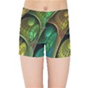 Psytrance Abstract Colored Pattern Feather Kids Sports Shorts View1