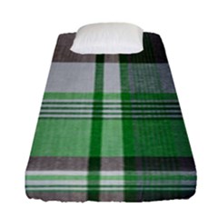 Plaid Fabric Texture Brown And Green Fitted Sheet (single Size) by BangZart