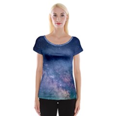 Galaxy Nebula Astro Stars Space Cap Sleeve Tops