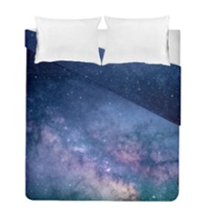 Galaxy Nebula Astro Stars Space Duvet Cover Double Side (full/ Double Size) by paulaoliveiradesign