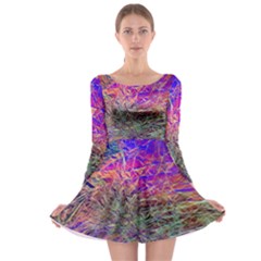 Poetic Cosmos Of The Breath Long Sleeve Skater Dress by BangZart