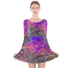 Poetic Cosmos Of The Breath Long Sleeve Velvet Skater Dress by BangZart