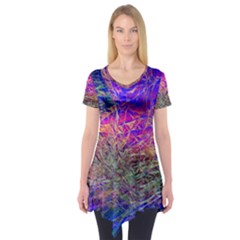 Poetic Cosmos Of The Breath Short Sleeve Tunic  by BangZart