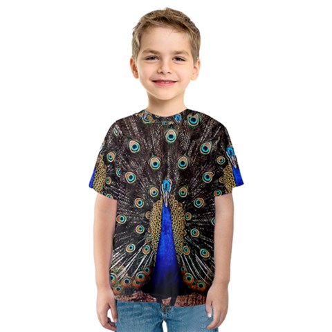 Peacock Kids  Sport Mesh Tee by BangZart