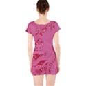 Pink Circuit Pattern Short Sleeve Bodycon Dress View2